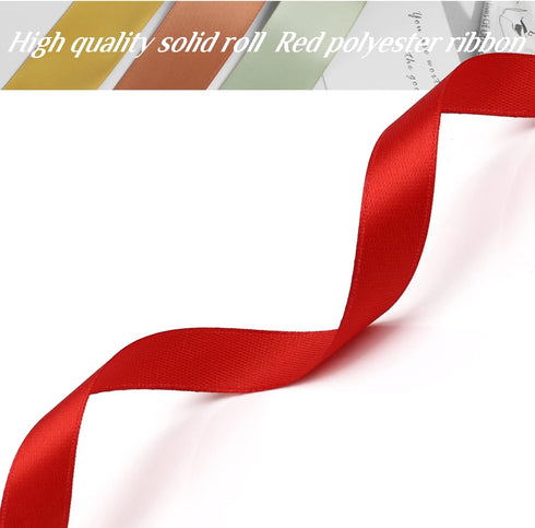 1/2 inch, Red Ribbon for Gift Wrapping 50 Yards Perfect Wedding Party Wreath Sewing DIY Hair Accessories Decoration Floral Hair Balloons Other Pro...
