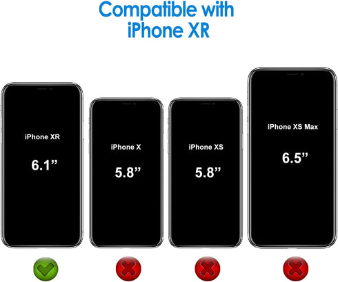 JETech Case for iPhone XR 6.1-Inch, Non-Yellowing Shockproof Phone Bumper Cover, Anti-Scratch Clear Back (Clear)...