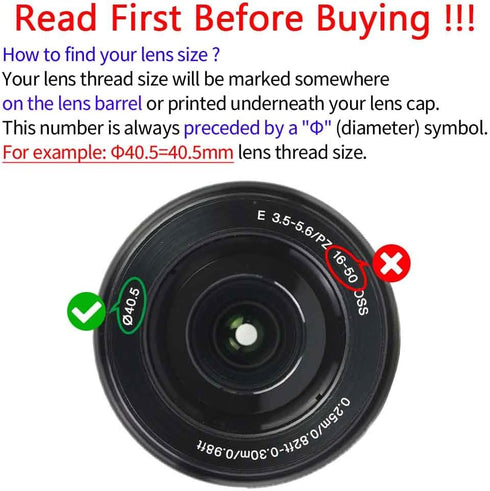 40.5mm Snap-on Lens Cap Cover with Keeper for Sony E-Mount 16-50mm F3.5-5.6 Lens for Sony Alpha a6600 a6500 a6400 a6300 a6100 a6000 a5100 a5000 Ca...