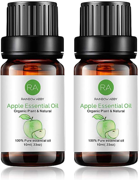 Rainbow Abby 2-Pack Apple Essential Oil, Pure, Undiluted, Therapeutic Grade - 2x10 mL...