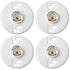 4 Pcs 660w 250v Medium Base E26 Lampholder 1-piece Keyless Top Lamp Holder Ceiling Light Sockets White Phenolic Bulb Socket Incandescent Fluoresce...