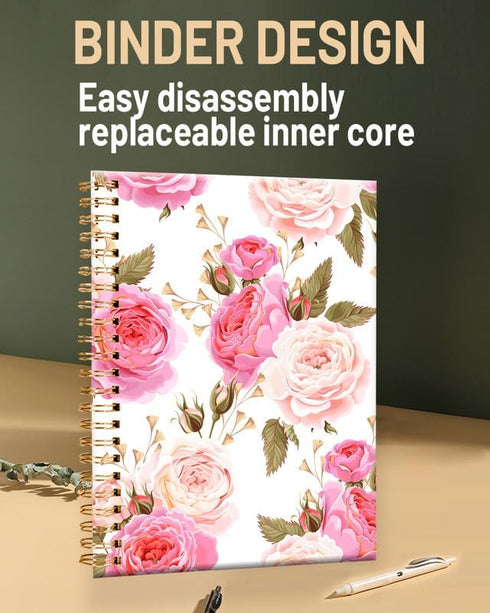 Spiral Journal Notebook for Women,A5 College Ruled Notebooks 6"x 8.4", 120 Pages Lined Journal with Premium Thick Paper,Perfect for School Office ...