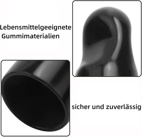 Beer Tap Cover Draft Faucet Keg Caps Rubber Tap Soother Sanitary Nipple Cover with Brush 12+1 Pcs...