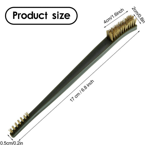 9 Pieces Mini Wire Brush Set Scratch Wire Bristles Brush Set Rust Paint Metal Cleaner Steel Nylon Brass Brush for Detailing Cleaning Welding Slag ...