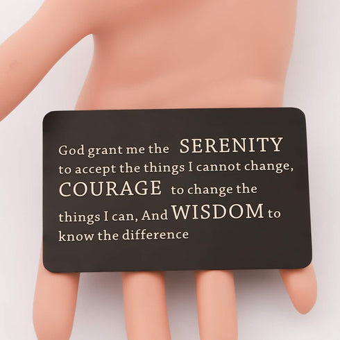 TGBJE Inspirational Wallet Card Inspirational Christian Bible Verse Gift Religious Gift Serenity Prayer Gift God Grant Me The Serenity to Accept T...