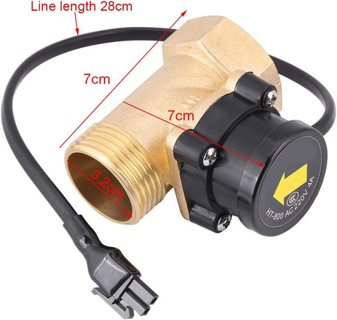 DEWIN Thread Water Flow Sensor Switch, Water Flow Switch Automatic Flow Switch HT-800 G1 Thread 220V Water Pump Flow Sensor Automatic Control Swit...