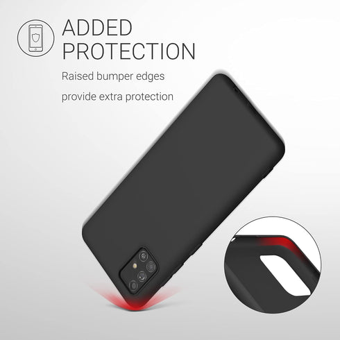 kwmobile Case Compatible with Samsung Galaxy A51 Case - Soft Slim Protective TPU Silicone Cover - Black Matte...