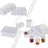 2 X 12 Pieces Bead Storage Container Embroidery Diamond Storage Organizer Box, Clear Painting Jewelry Earring Sewing Nail Storage Jars with Screw ...