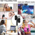 Mini Portable Fan, Powerful Handheld Fan Rechargeable with LED Display, Hand/Desk/Neck 3 In 1 Personal Fan with 6 Speed and 180° Foldable, Quiet f...