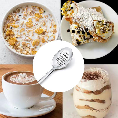 Birthday Gifts for Women Friendship Spoon Gifts for Men Bff Gifts for Best Friends Gifts for Teen Girls Boy Friends Are the Most Important Ingredi...