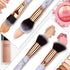 HEYMKGO Makeup Brushes Professional Marble Makeup Brush Set, Soft and Odor-free Natural Synthetic Bristles,10pcs Makeup Brush + 2 Makeup Sponge + ...
