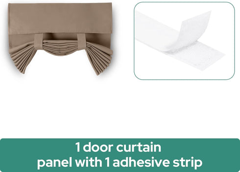 HOMEIDEAS Cappuccino Blackout Door Curtains Coffee Privacy French Door Curtain, 26 X 40 Inch Room Darkening Thermal Insulated Tie Up Shades Window...