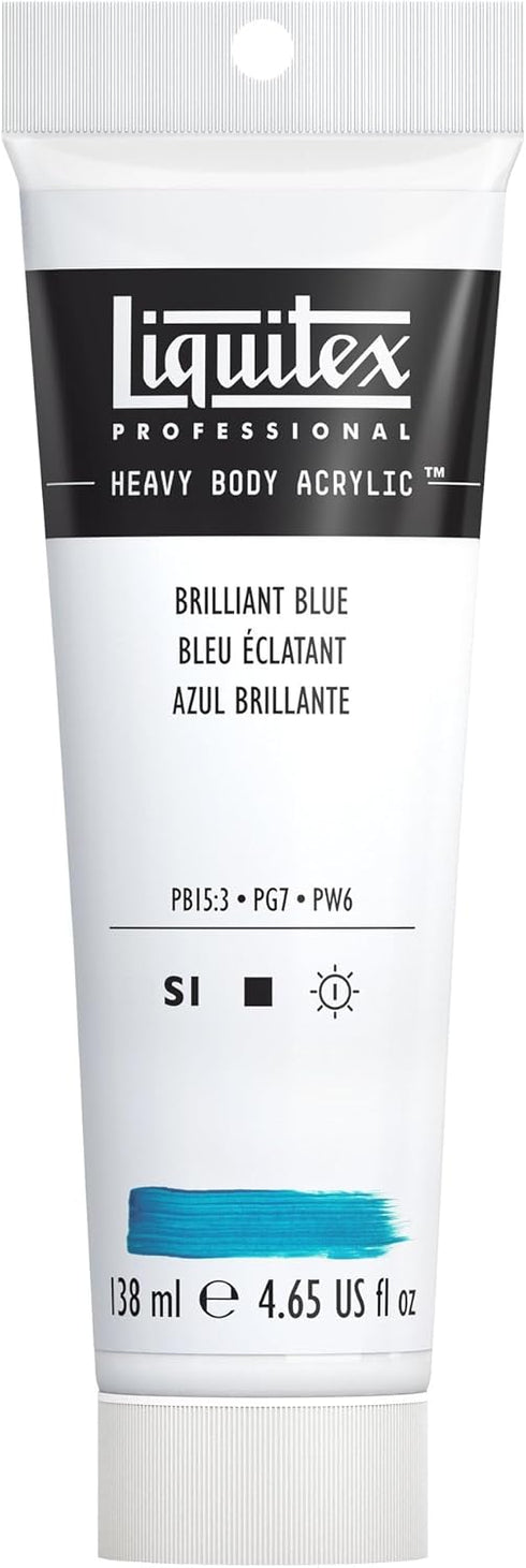 Liquitex Professional Heavy Body Acrylic Paint, 4.65-oz (138ml) Tube, Brilliant Blue...
