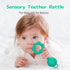Teething Toys for Babies 0-6 Months, Baby Rattles 6 to 12 Months, 2-in-1 Rattle and Teether Toy for Soothing Sore Gums and Keeps Little Ones Enter...