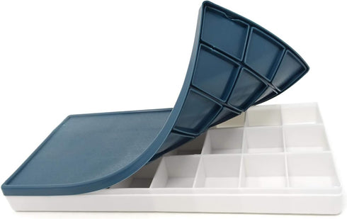 Honbay 24 Compartments Plastic Paint Palette Paint Tray with Soft Lid for Watercolors, Gouache, Acrylic and Oil Paint...