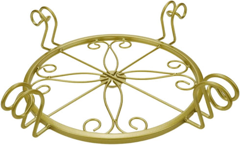 Gold Original Patented Plant Stands for Flower Pot,Round Wrought Iron Flower Planter Pot Stand, Corner Gardening Pumpkin Stand...