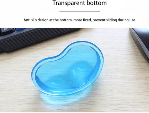Silicone Mouse Wrist Rest Heart-Shaped Mouse Pad Cool Hand Cushion Relieve Pain Wrist Support for Computer, Laptop (Blue)...