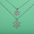 Crystal Double Snow Flake Pendant Long Necklace for Women Sweater Chain Necklace Choker Adjustable Elegant Jewelry Rhinestone Accessories Dressy C...