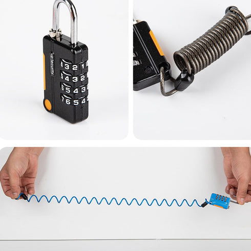 Lock Spring Steel Wire 4 Digits Combination Mini size Padlock Gym Luggage Case Box Door Bicycle Drawer Lock Waterproof Outdoor Heavy Duty Alloyed ...