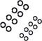 (8+8 Sets 1/2” & 3/8" Impact Retaining Ring Clip Friction Ring Hog Ring with O-Ring for Milwaukee Electric Pneumatic Type Impact Wrench...