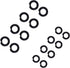 (8+8 Sets 1/2” & 3/8" Impact Retaining Ring Clip Friction Ring Hog Ring with O-Ring for Milwaukee Electric Pneumatic Type Impact Wrench...