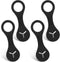 4pcs Silicone Dog Poop Bag Holder, Pet Waste Bag Holder, Dog Poop Bag Dispenser Hand Free Holder for Leash Dog Walking Bike Accessory Holder (Blac...