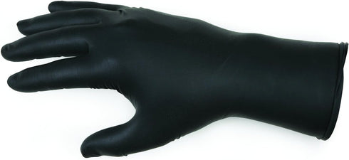 MCR Safety Gloves 6062XL 6 mil Powder Free Disposable Nitrile Gloves, Textured Grip, 1 Box with 100 Gloves, X-Large, Black...