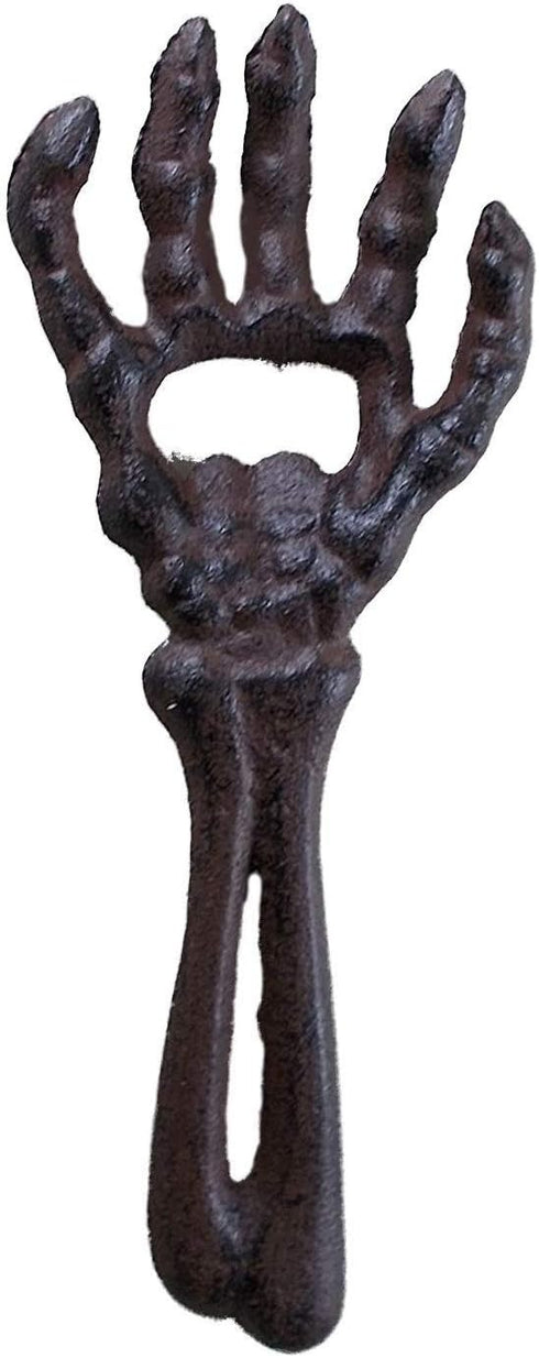 Cast Iron Skeleton Hand Themed Beverage Bottle Opener...