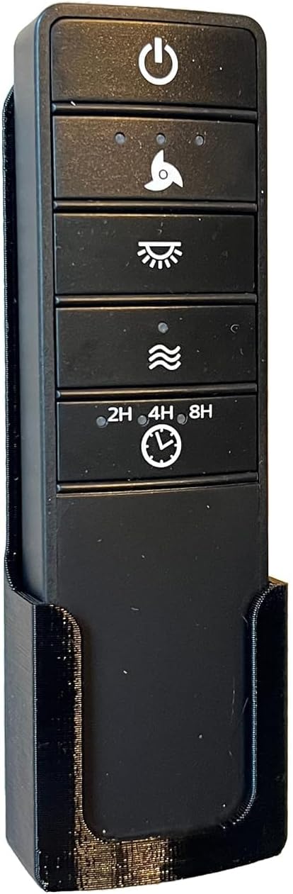 Wall Holder Mount for Home Decorators Collection Hampton Bay Premier Fan Remote (3D Printed in The USA) (Black)...
