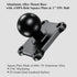 BRCOVAN 1'' Ball Mount Base with Aluminum Alloy 4-Hole AMPS Square Plate & 1'' TPU Ball Adapter Compatible with RAM Mounts B Size 1 Inch Ball Doub...