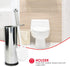 Home Basics Polished Stainless Steel Toilet Brush with Holder and Canister Stand...