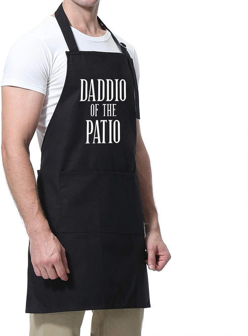 Miracu Grill Apron for Daddy, Daddio of The Patio, Dad Gifts from Daughter Son - Funny Fathers Christmas, Birthday Gifts for Dad, Best Step Daddy,...