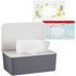Diaper Wipes Dispenser Wipes Holder, Wipes Tissue Case Keeps Wipes Fresh Tissue Wipes Container with Lid (Grey)...