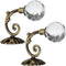 Curtain Tieback Hooks Drapery Holdbacks Crystal Ball Curtain Hookback Wall Mount Metal Curtain Holdback (Bronze 2pcs)...
