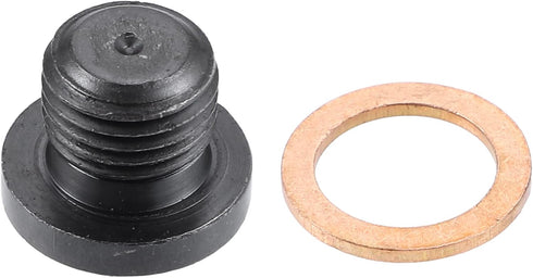 X AUTOHAUX 2 Pcs M14x1.5 Steel Engine Oil Drain Plug Screw for Audi A4 A6 S8 S6 S5 Q7 Q5 RS7 RS7 for Volkswagen Touareg Black...