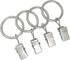 44 Pack Metal Curtain Rings with Clips, Drapery Clips with Rings, Drapes Rings 1 in I D, Fits Diameter 6/8 in Curtain Rod, Matte Silver...