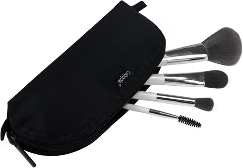 Gloppie Makeup Brush Holder Travel, Small Make Up Brush Organizer Pouch - Make Up Brush Traveling Case Portable Cosmetic Pouch, Holds 10 Brushes, ...