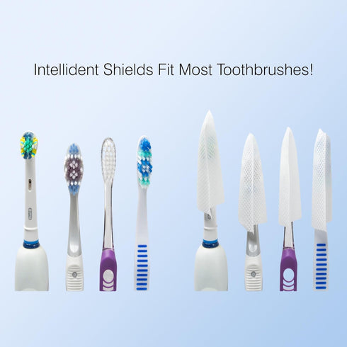 Toothbrush Shields - Pack of 10 Toothbrush Head Cover Caps - Breathable, Quick-Drying & Disposable - Perfect for Travel, Home & Office Use...