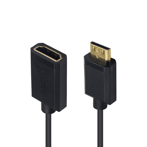 Duttek Mini HDMI to HDMI Cable, HDMI to Mini HDMI Coiled Cable, Mini HDMI Male to HDMI Female Adapter Cable Support 1080P Full HD, 3D, for Camera,...