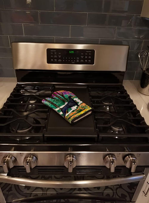 Caroline's Treasures SS8428OVMT Doberman Oven Mitt Heat Resistant Thick Oven Mitt for Hot Pans and Oven, Kitchen Mitt Protect Hands, Cooking Bakin...