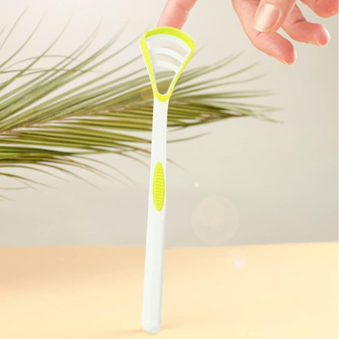 3 Pack Tongue Scrapers 100% BPA Free - Dual Sides Tongue Scraper Cleaner Help Fight Bad Breath (Yellow)...