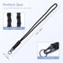 Heavy Duty Neck Lanyard Keychain for Men Women Outdoor Survival, Black Parachute Rope Necklace Keychains with HK Clip Key Ring for ID Card Badge H...