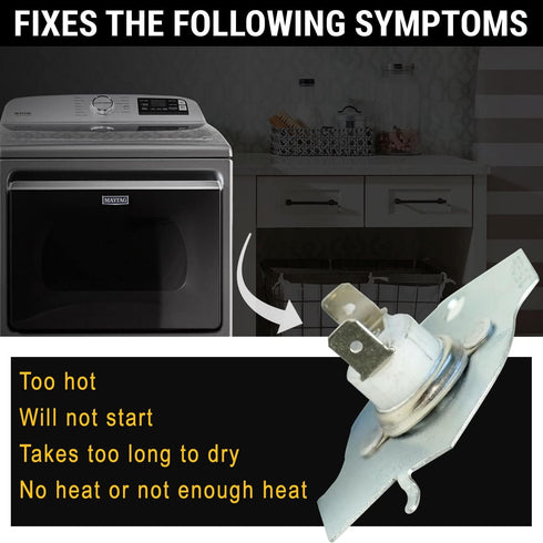 Lifetime 3977393 Dryer Thermal Cut-off Kit by Seentech - Exact fit for Whirlpool Kenmore Maytag Roper Clothes Dryer - Replaces Part Numbers AP3094244, 3399848 & AH334299 by Seentech