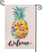 Welcome Pineapple Garden Flag 12.5 x 18 Inch Spring Summer Garden Flag Decorative Double Sided Burlap Flag for Seasonal Farmhouse Yard Decoration...