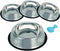 Stainless Steel Cat Bowl, 4 Pack Metal Dog Bowls for Food and Water, Non-Slip Pet Feeding Dish Bowl with Rubber Base for Cats Puppy Small Medium D...