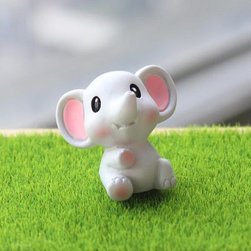 HOMSFOU 4pcs Small Elephant Trinkets Little Elephant Decor Elephant Ornament Garden Statues Outdoor Bookshelf Decor Dollhouse Elephant Toys Animal...
