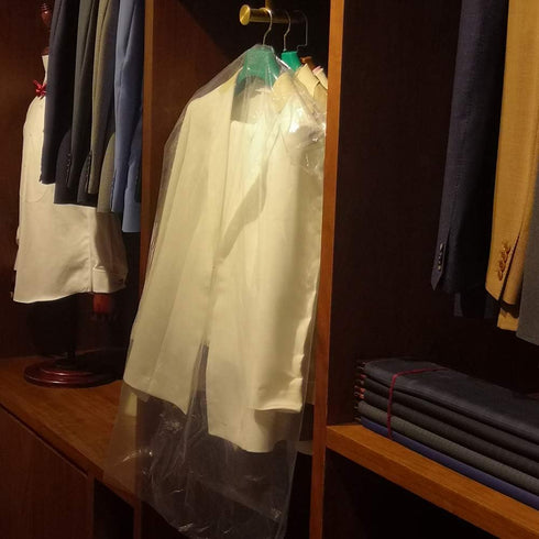 30 Pack Clear Plastic Clothes Covers 35.4inch Dry Cleaning Hanging Dust Proof Garment Bags for Home Storage Clothing Stores & Dry Cleaners....