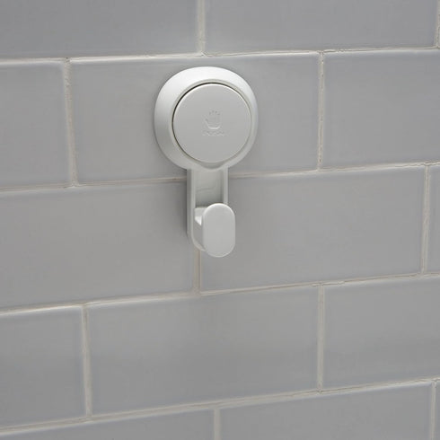 Bath Bliss 2 Pack Power Lock Gel-Suction Hooks | Shower and Bathroom Hook | Towel | Robe | Loofahs | Bags | Jackets | Easy Release | No Tools Requ...