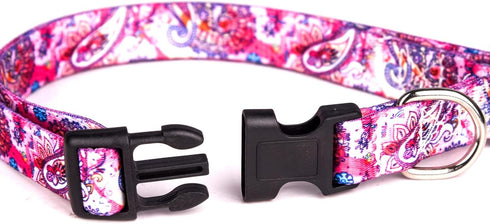 Dog Collar for Small Medium Large Dogs, Cute Girl Dog Pet Collar Soft Adjustable Fancy Floral Girl Puppy Dog Collars Walking Running Training (XL:...