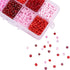 PH PandaHall 4mm Red Seed Beads, 1900pcs 6/0 Small Pony Beads for Friendship Waist Beads 8 Colors Mini Spacer Beads for Bracelet Making Summer Sea...